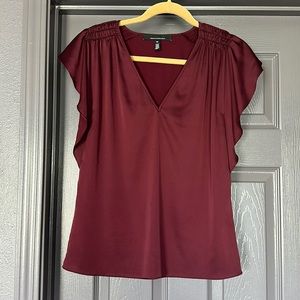 White House Black Market flutter sleeve blouse